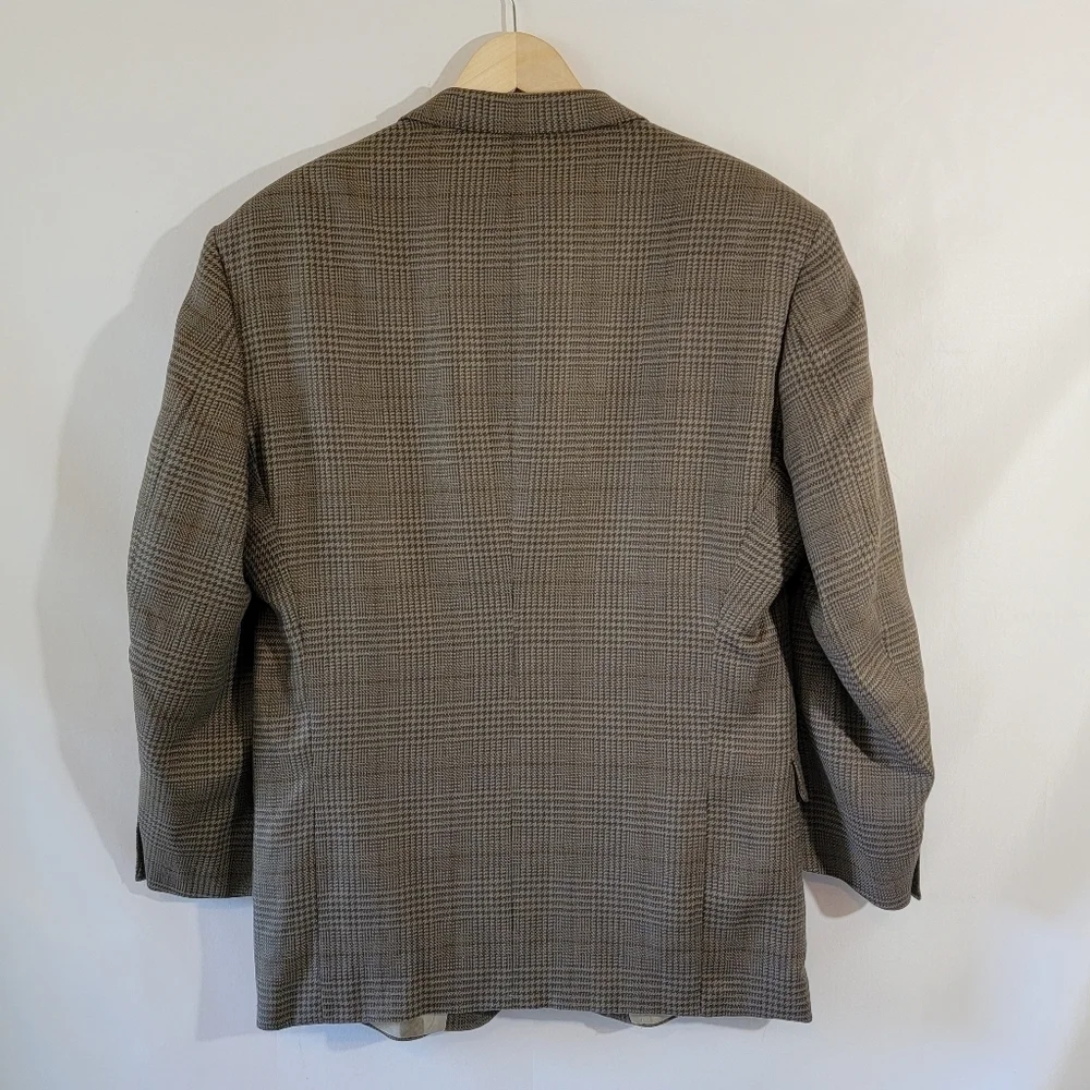 NINO CERRUTI Rue Royale Men's  Houndstooth Wool  Blazer Suit Size 44R Business